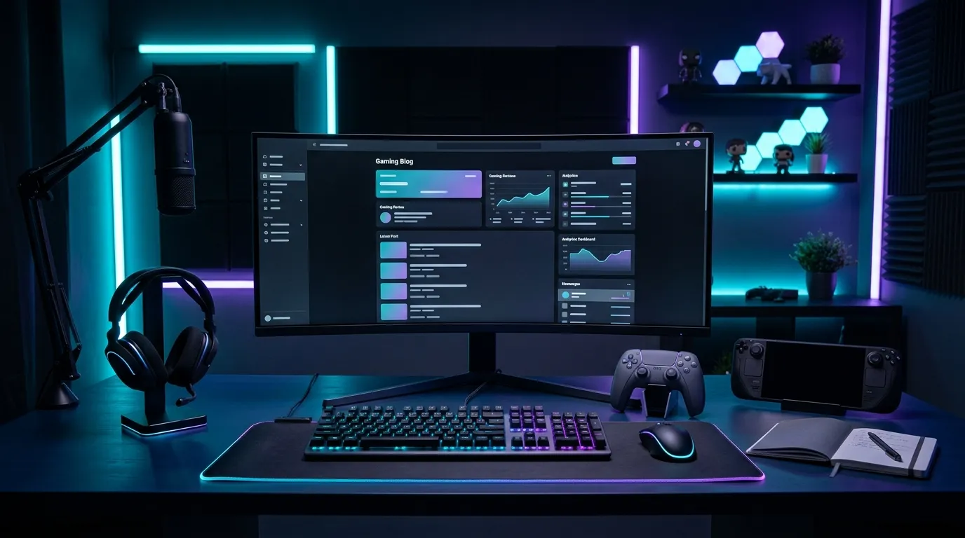 Modern PC gaming workstation representing Progz gaming guides and trusted content