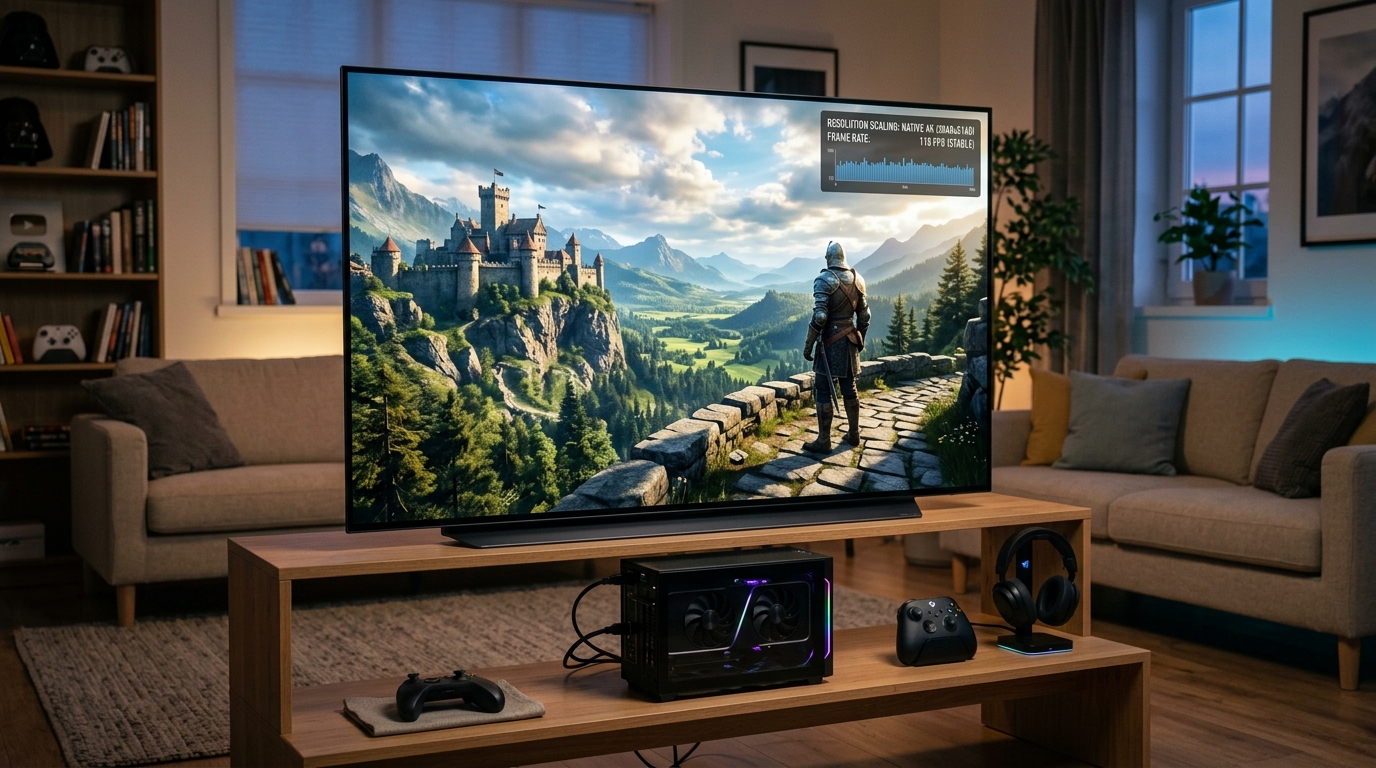 4K PC gaming with FSR upscaling on a Steam Machine